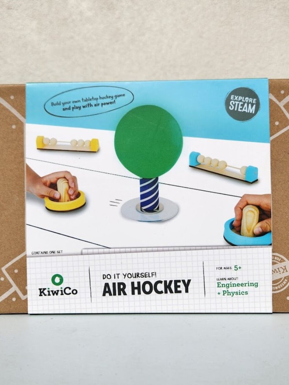 KiwiCo Air Hockey Kiwi Co Craft Kit STEM Toy Set Built once. All parts included.